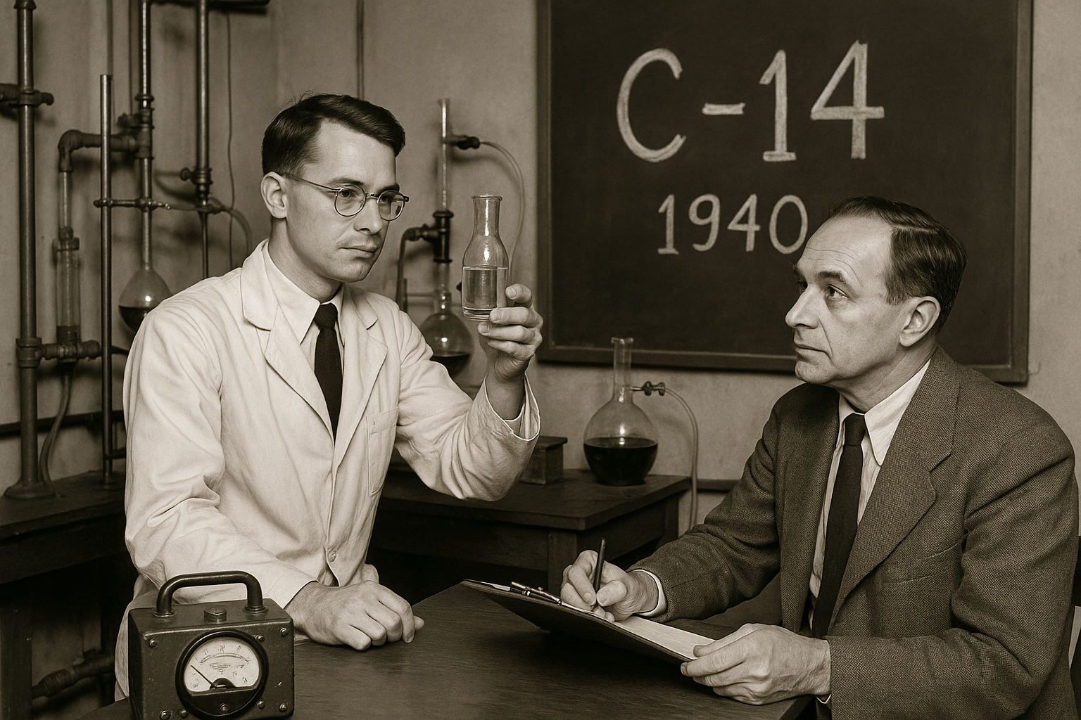 Objavenie izotopu uhlíka-14 (radiouhlíkové datovanie)