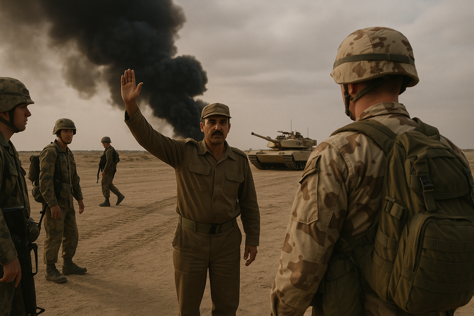 Koniec pozemnej fázy vojny v Perzskom zálive (Gulf War)