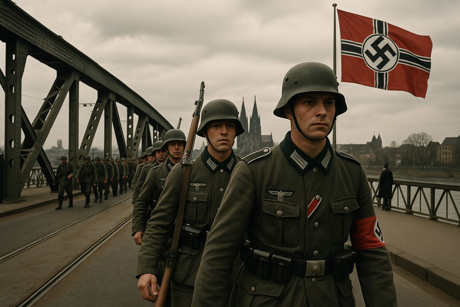 Nemecké jednotky remilitarizujú Porýnie