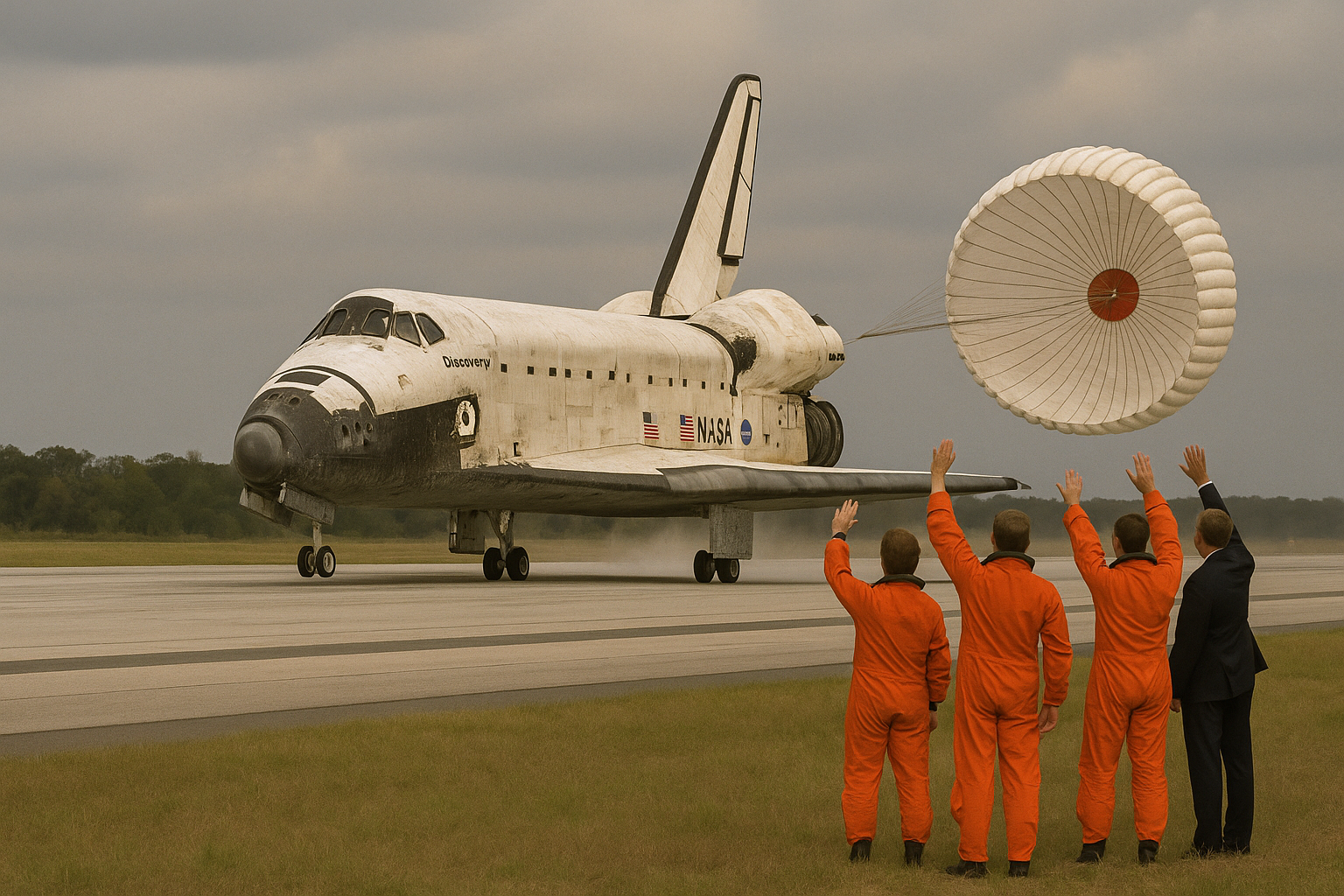 Raketoplán Discovery sa po pristátí rozlúčil s letmi