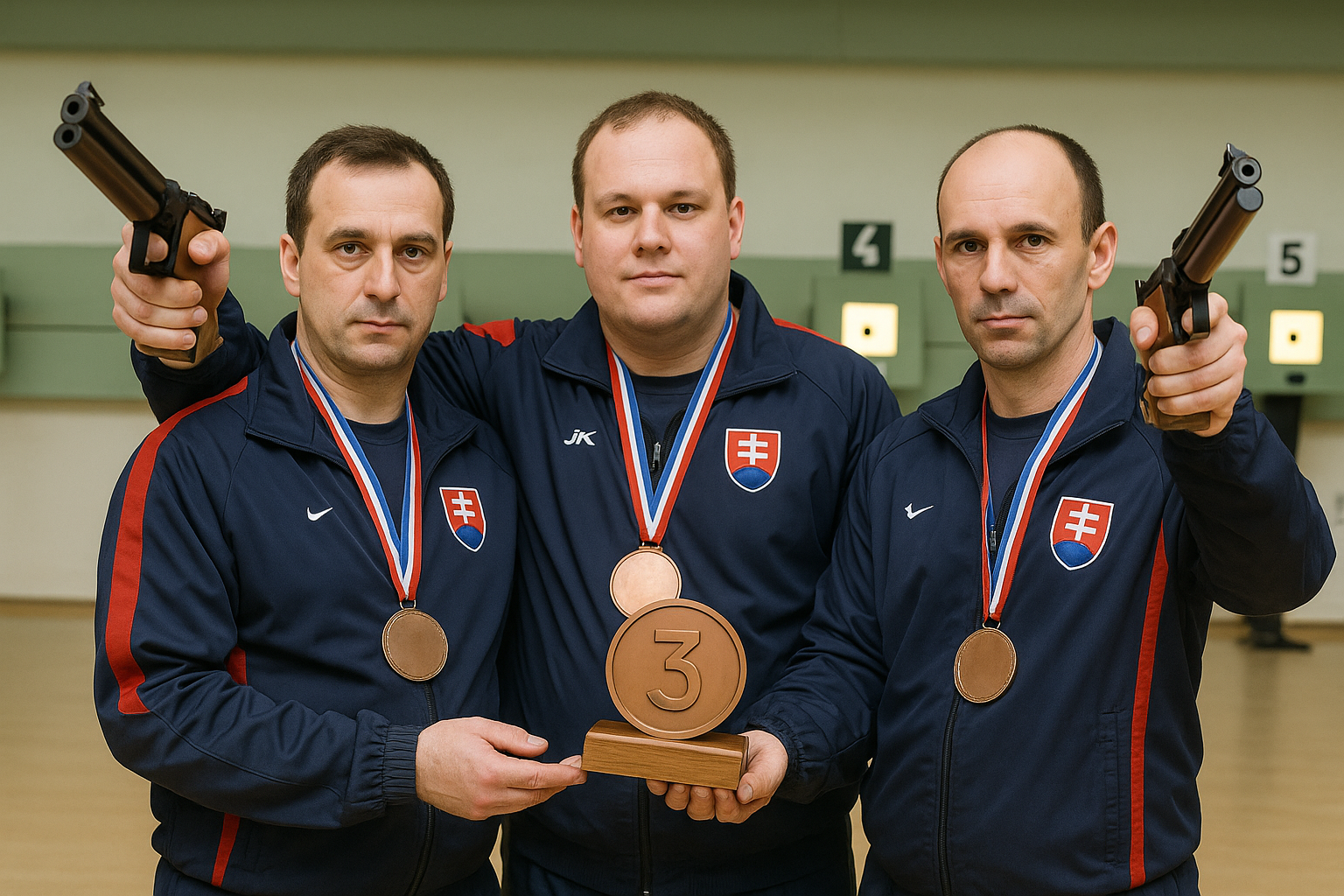 Slovenskí pištoliari vystrieľali bronz na ME v Merakeri, Tužinský pridal ďalší