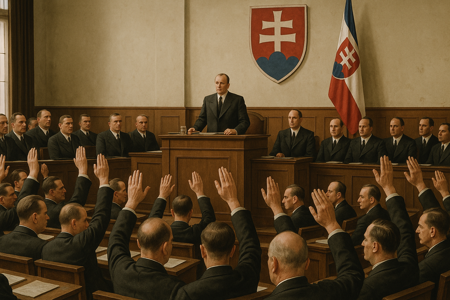 Slovenský snem v roku 1939 odhlasoval vznik samostatnej Slovenskej republiky