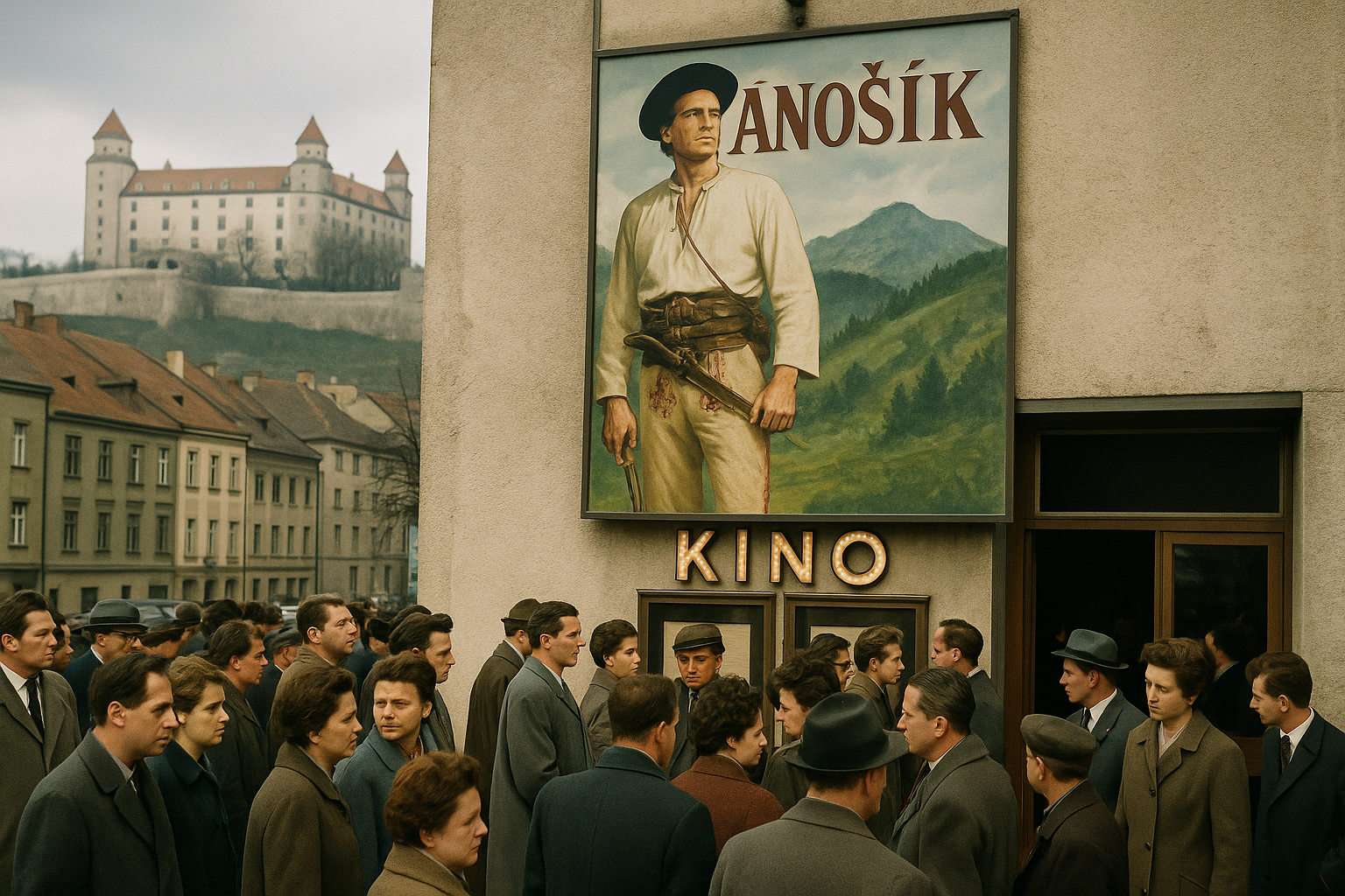 Bratislava uviedla premiéru Bielikovho dvojdielneho farebného filmu Jánošík