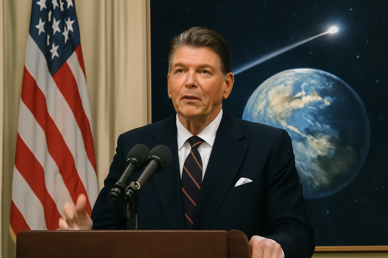 Reagan spustil víziu „hviezdnych vojen“: SDI ako protiraketový štít vo vesmíre