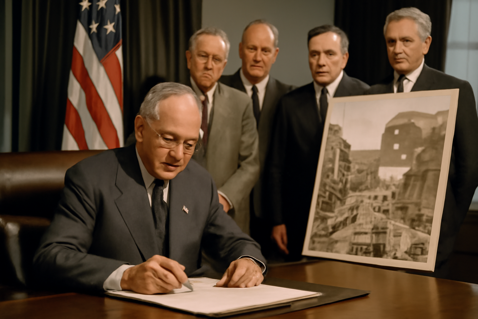 Truman podpísal zákon o Marshallovom pláne, ktorý rozbehol obnovu Európy