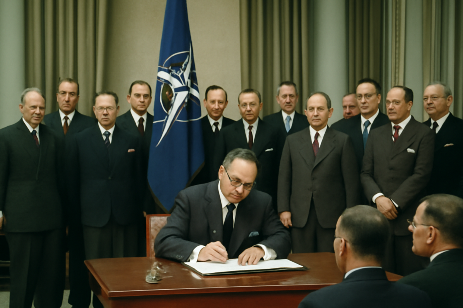 Vo Washingtone podpísali zmluvu, ktorá založila NATO