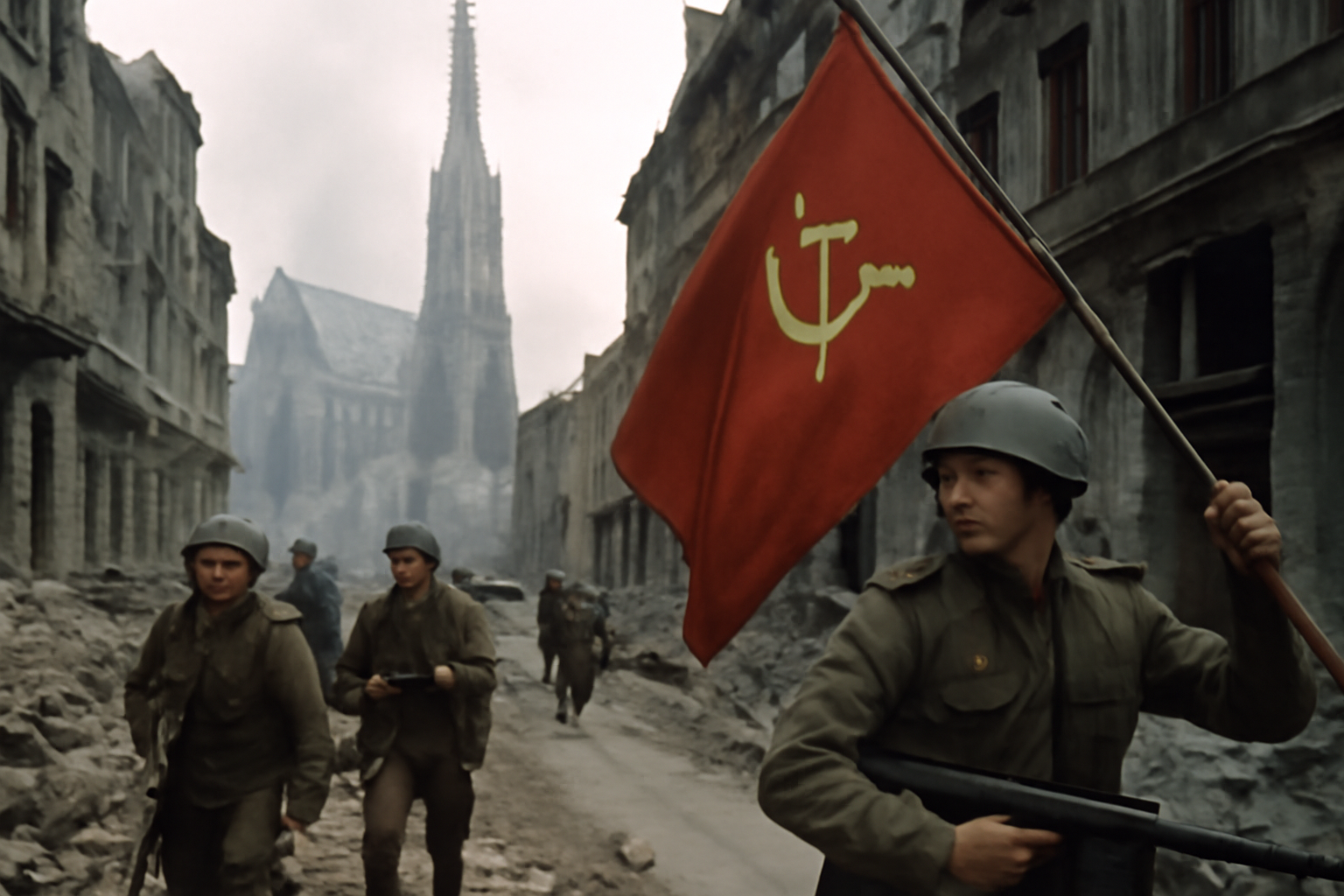 Sovietske jednotky v roku 1945 dobyli Viedeň z rúk nacistov