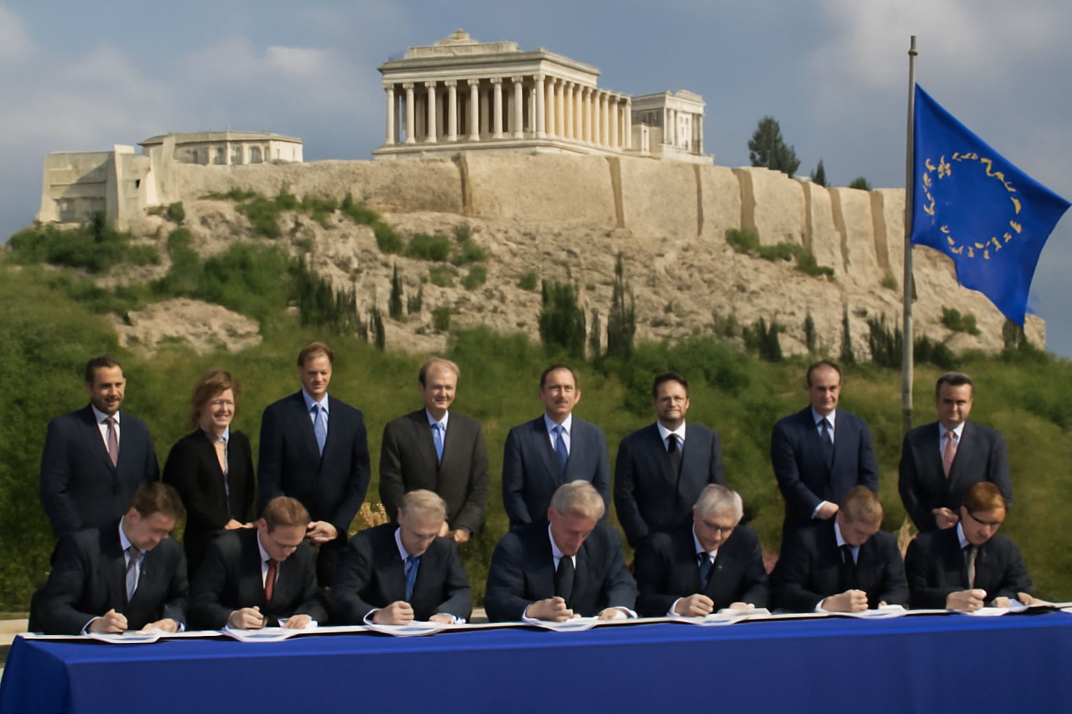 Pod Akropolou podpísali pristúpenie: desať krajín spečatilo cestu do EÚ