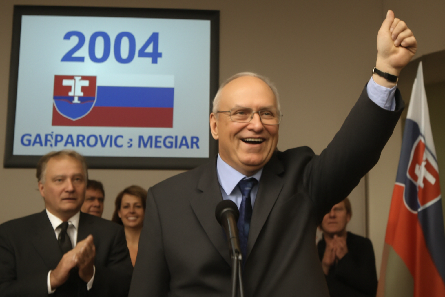 Ivan Gašparovič vyhral druhé kolo prezidentských volieb v roku 2004