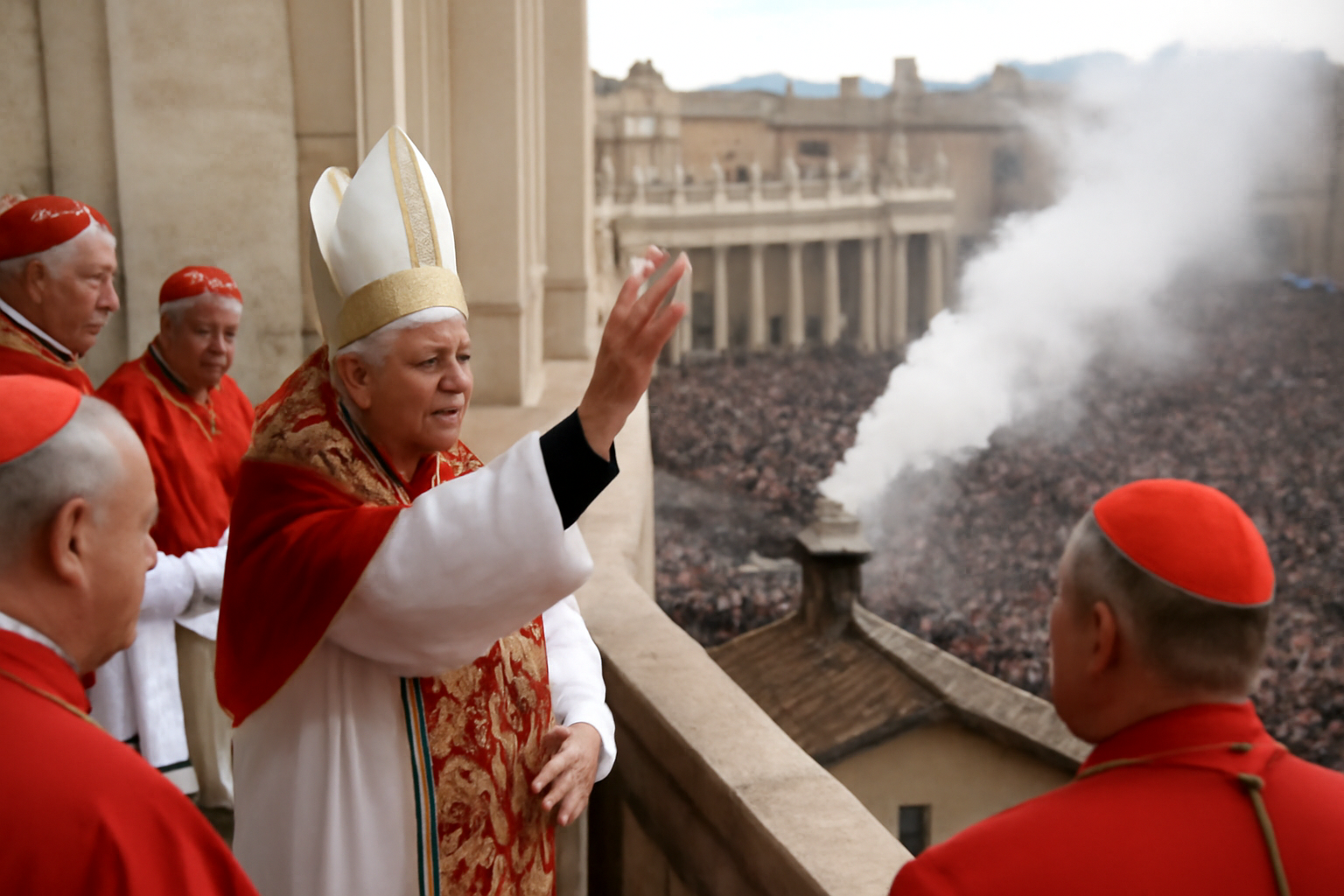Joseph Ratzinger zvolený za pápeža Benedikta XVI.