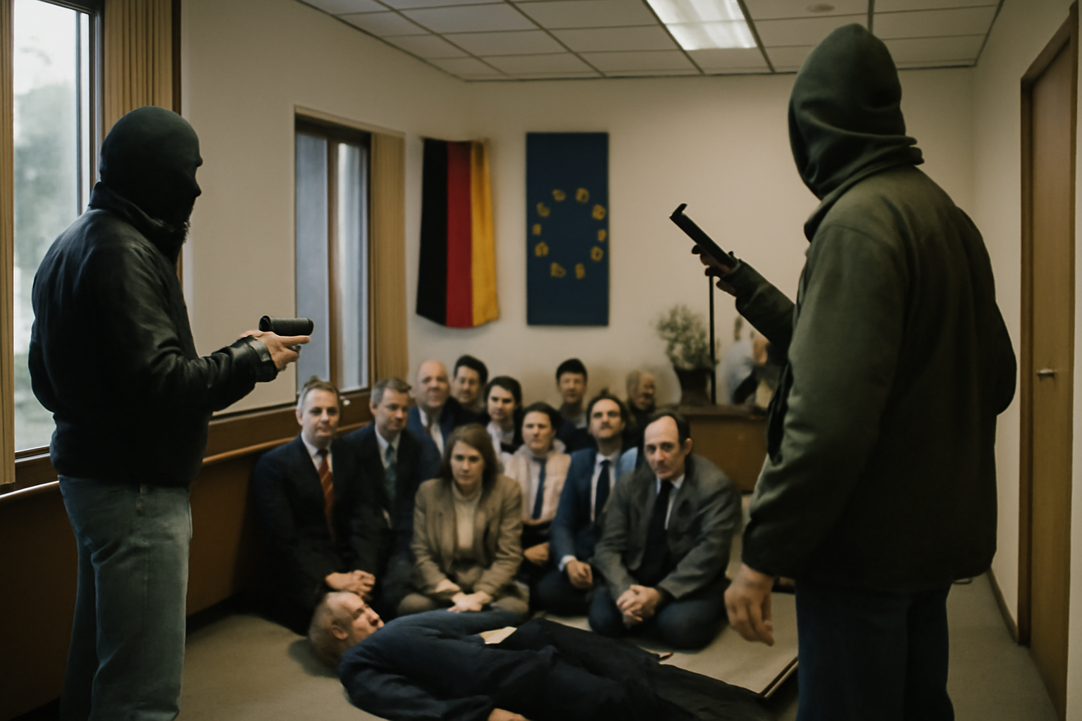 Útok RAF na veľvyslanectvo NSR v Štokholme: dvaja diplomati zabití, 11 rukojemníkov