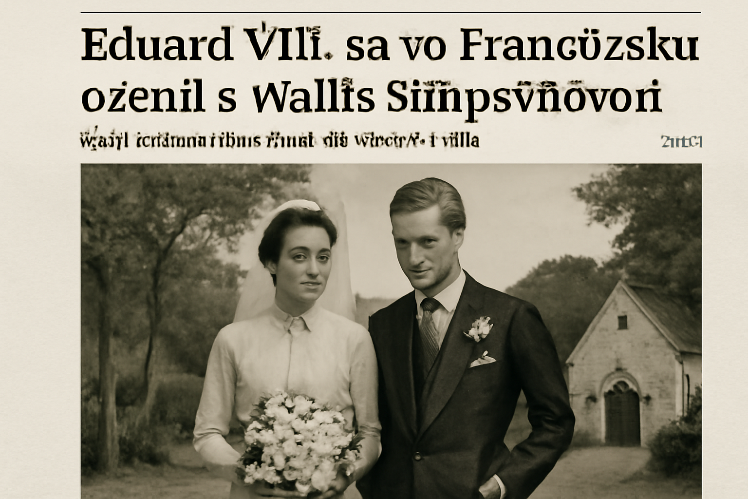 Eduard VIII. sa vo Francúzsku oženil s Wallis Simpsonovou