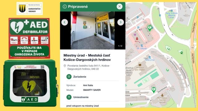 Košice-Dargovských hrdinov vybavili verejné priestory 7 z 10 nových defibrilátorov, dostupných pre každého aj bez zdravotníckeho výcviku.